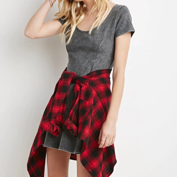 Dresses & Skirts - NWT Denim Look 90s Style Skater A-Line Dress
